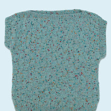 Lade das Bild in den Galerie-Viewer, Pullunder "hand made" 80er/90er, blau, XS/S