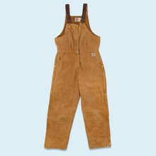 Lade das Bild in den Galerie-Viewer, Carhartt Latzhose "gefüttert" 90er Made in the USA, braun, 32/28 für Damen