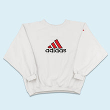 Lade das Bild in den Galerie-Viewer, Adidas Sweatshirt 90er, weiß, L/XL breit