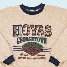 Lade das Bild in den Galerie-Viewer, Sweatshirt "Georgetown Hoyas" 90er, beige, L