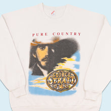 Lade das Bild in den Galerie-Viewer, Jerzees Sweatshirt "George Strait" 1992 Made in the USA, weiß, L/XL