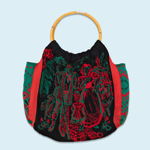 Lade das Bild in den Galerie-Viewer, Tasche "Souvenir Bag" 70er/80er, grün/rot