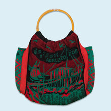 Lade das Bild in den Galerie-Viewer, Tasche "Souvenir Bag" 70er/80er, grün/rot