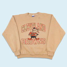 Lade das Bild in den Galerie-Viewer, Champion Sweatshirt "Cleveland Browns" 1994 Made in the USA, beige/braun, L/XL breit