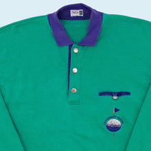 Lade das Bild in den Galerie-Viewer, Steffner Sweatshirt "Credit Swisse" 90er Made in Austria, grün/blau, L breit