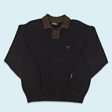Lade das Bild in den Galerie-Viewer, Carlo Colucci Strickpullover 90er/00er, schwarz, XL