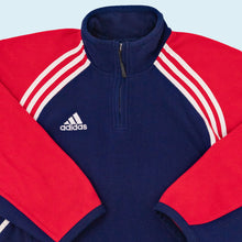 Lade das Bild in den Galerie-Viewer, Adidas Quarter Zip Fleece 2000, blau/rot, L