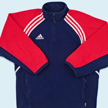 Lade das Bild in den Galerie-Viewer, Adidas Quarter Zip Fleece 2000, blau/rot, L