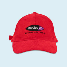 Lade das Bild in den Galerie-Viewer, Medico Mütze "active clothing" cord 90er/00er, rot, Einheitsgröße