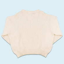 Lade das Bild in den Galerie-Viewer, Strickpullover 80er/90er made in Italy, weiß/beige, M/L breit