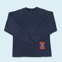 Lade das Bild in den Galerie-Viewer, One 2 Three Sweatshirt 90er, blau, XXL