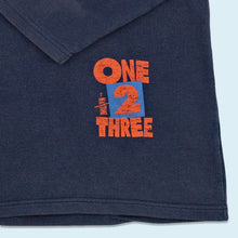 Lade das Bild in den Galerie-Viewer, One 2 Three Sweatshirt 90er, blau, XXL