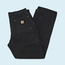 Lade das Bild in den Galerie-Viewer, Carhartt Hose "double knee canvas" 00er Made in Mexico, schwarz, 38/32