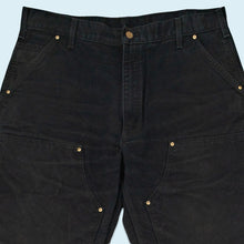 Lade das Bild in den Galerie-Viewer, Carhartt Hose "double knee canvas" 00er Made in Mexico, schwarz, 38/32