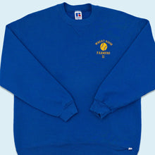 Lade das Bild in den Galerie-Viewer, Russell Athletic Sweatshirt "Wheat Ride" 90er Made in the USA, blau, L/XL