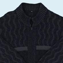 Lade das Bild in den Galerie-Viewer, Strickjacke 80er, blau, M