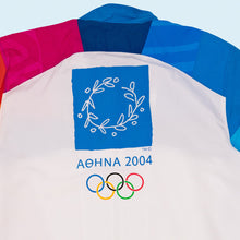 Lade das Bild in den Galerie-Viewer, Adidas Trainigsjacke dünn "Athen Olympia" 2004, weiß/blau, XL