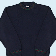 Lade das Bild in den Galerie-Viewer, Strickpullover 90er, blau, L