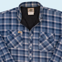 Lade das Bild in den Galerie-Viewer, HWC Hemd gefüttert "quilted" 2000 Made in Canada, blau, L/XL breit