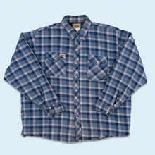 Lade das Bild in den Galerie-Viewer, HWC Hemd gefüttert "quilted" 2000 Made in Canada, blau, L/XL breit
