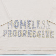 Lade das Bild in den Galerie-Viewer, NYOUW Sweatshirt "Homeless Progressive" 90er/00er, weiß, L/XL