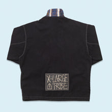 Lade das Bild in den Galerie-Viewer, X-Large Tribe x Adidas Zip Jacke dünn 90er, schwarz, XL breit