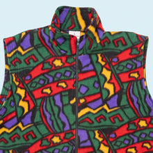 Lade das Bild in den Galerie-Viewer, Fleece Weste "crazy pattern" 90er, mehrfarbig, L
