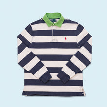 Lade das Bild in den Galerie-Viewer, Polo Ralph Lauren Polo Longsleeve 90er/00er Custom Fit, weiß/blau, M