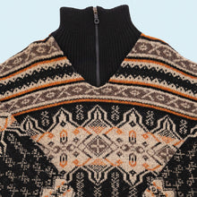 Lade das Bild in den Galerie-Viewer, Aquilla Quarter Zip Strickpullover Made in Italy, braun, XL/XXL schmal