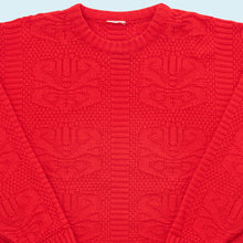 Lade das Bild in den Galerie-Viewer, Strickpullover 90er Made in France, rot, L/XL