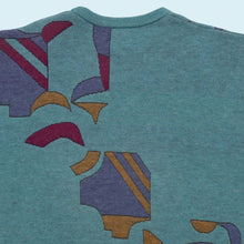 Lade das Bild in den Galerie-Viewer, Fairbanks Strickpullover "crazy pattern" 90er, blau, L/XL