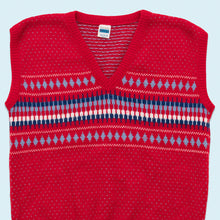 Lade das Bild in den Galerie-Viewer, Acryl Pullunder 70er/80er Made in West Germany, rot, S