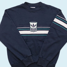 Lade das Bild in den Galerie-Viewer, Adidas Sweatshirt 80er/90er, blau, S/M