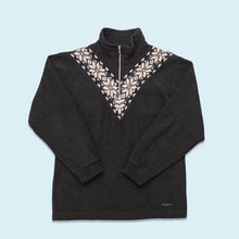 Lade das Bild in den Galerie-Viewer, Nordland Quarter Zip Fleece Made in Italy, grau, XL Damen