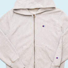 Lade das Bild in den Galerie-Viewer, Champion Zip Hoodie "reverse weave Vintage Allstars", grau, L schmal