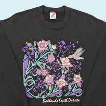 Lade das Bild in den Galerie-Viewer, Jerzees Sweatshirt "Badlands South Dakota" 80er/90er Made in the USA, schwarz, L Damen