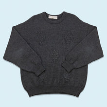 Lade das Bild in den Galerie-Viewer, Ives Gerard Strickpullover 90er Made in Italy, grau, L/XL