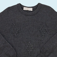 Lade das Bild in den Galerie-Viewer, Ives Gerard Strickpullover 90er Made in Italy, grau, L/XL