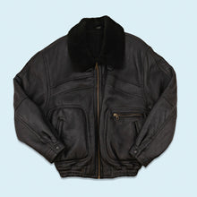 Lade das Bild in den Galerie-Viewer, Jacke "Kunstleder" 90er, schwarz, XL