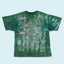 Lade das Bild in den Galerie-Viewer, Churinga T-Shirt "Kanbarra Dreaming" 90er single stitch Made in Australia, grün, XL