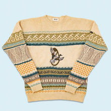 Lade das Bild in den Galerie-Viewer, Hugo Boss Strickpullover "Duck" 80er/90er Made in Germany, beige, XL/XXL