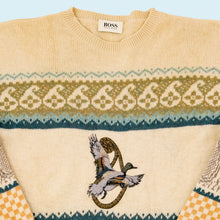 Lade das Bild in den Galerie-Viewer, Hugo Boss Strickpullover "Duck" 80er/90er Made in Germany, beige, XL/XXL