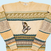 Lade das Bild in den Galerie-Viewer, Hugo Boss Strickpullover "Duck" 80er/90er Made in Germany, beige, XL/XXL