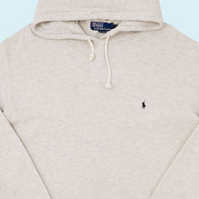 Lade das Bild in den Galerie-Viewer, Polo Ralph Lauren Hoodie dünn "waffle" 90er/00er, grau/beige, XL