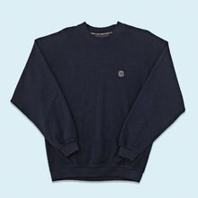 Lade das Bild in den Galerie-Viewer, Wind LTD Edition Sweatshirt "white season" 90er Made in Portugal, blau, L