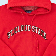 Lade das Bild in den Galerie-Viewer, Steve & Barrys Hoodie "reverse weave" 00er, rot, XS/S