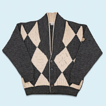 Lade das Bild in den Galerie-Viewer, Carlo Colucci Cardigan Made in Germany 90er, grau/beige, XL