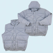 Lade das Bild in den Galerie-Viewer, Daunenjacke/Weste "Entendaunen" 90er/00er, grau, L/XL