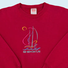 Lade das Bild in den Galerie-Viewer, Hanes Sweatshirt "Newport" 00er Made in Mexico, rot, XL