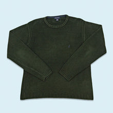 Lade das Bild in den Galerie-Viewer, Nautica Strickpullover/Sweatshirt "Material ähnlich wie velours", grün, M/L